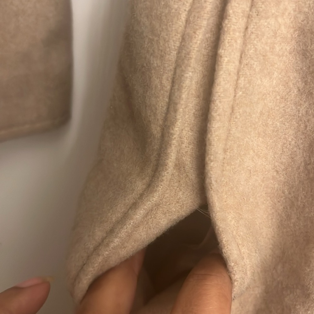 Lavantino tan wool  long trench coat - Picture 4 of 9
